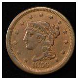 1856 BRAIDED HAIR LARGE CENT AU