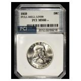 1959 FRANKLIN HALF DOLLAR PCI SUPERB GEM BU FBL