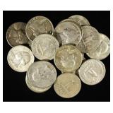 (20) 90% SILVER WASHINGTON QUARTERS