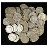 (50) 90% SILVER ROOSEVELT DIMES