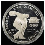 1983-S $1 COMMEM DISCUS THROWER PR DCAM