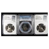 (3) GRADED 1986-S 50C COMMEMS STATUE OF LIBERTY