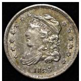 1836 BUST HALF DIME AU/BU