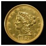 1851 $2.5 GOLD LIBERTY AU