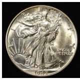 1942 WALKING LIBERTY HALF DOLLAR BU