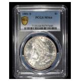 1881-S MORGAN DOLLAR PCGS MS-64