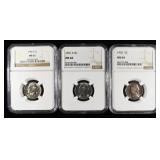 (3) NGC GRADED JEFFERSON NICKELS