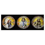 (3) PAINTED KENNEDY HALF DOLLARS