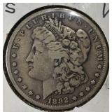 1892-S MORGAN DOLLAR VG