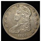 1834 BUST HALF DOLLAR AU