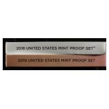 2018 & 2019 US MINT PROOF SET