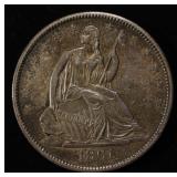 1861 SEATED LIBERTY HALF DOLLAR AU/BU