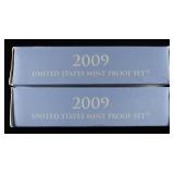 (2) 2009 US MINT PROOF SETS