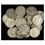 (20) 90% SILVER WASHINGTON QUARTER