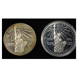 (2) 1776-1976 STATUE OF LIBERTY COMMEMS