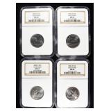(4) 2004-D WASHNGTON QUARTER NGC