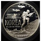 1991-P COMMEM $1 90% SILVER PR