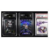 (3) GRADED GEM MT 10 FOOTBALL CARDS