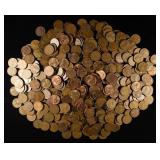 (500) WHEAT CENTS MIXED DATES