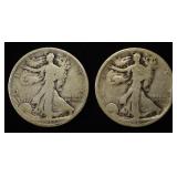1917-S REV & 1920 WALKING LIBERTY HALVES