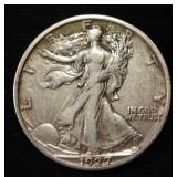 1927-S WALKING LIBERTY HALF XF