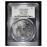 2024 COOK ISLANDS LEGACY EAGLE PCGS MS-70 FS