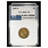 1949-D JEFFERSON NICKEL PCI SUPERB GEM BU FS