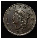 1826 LARGE CENT AU/BU