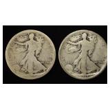 1917 & 1917-S REV. WALKING LIBERTY HALVES