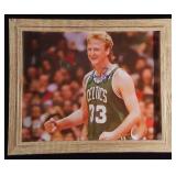 LARRY BIRD 8X10 SIGNED PHOTO FRAMED W/ COA