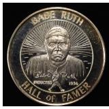 BABE RUTH 1 OZ .999 SILVER ROUND
