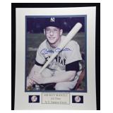 MICKEY MANTLE SIGNED 8X10 MATTED PHOTO
