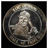 LOU GEHRIG 1 OZ .999 SILVER ROUND