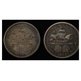 1892 & 1893 COLUMBIAN COMMEM HALVES XF