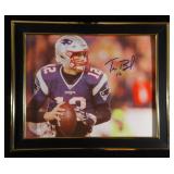 TOM BRADY 8X10 SIGNED PHOTO FRAMED W/ COA