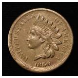 1859 INDIAN CENT AU/BU