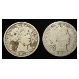 1911-S & 1913-D BARBER HALF DOLLARS SOME PROBLEMS