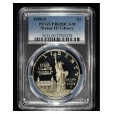 1986-S $1 COMMEM STATUE OF LIBERTY PCGS PR69 DCAM