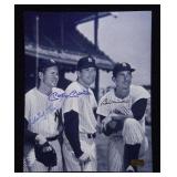 MANTLE, FORD, MARTIN SIGNED PHOTO W/ COA