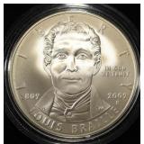 2009-P $1 COMMEM LOUIS BRAILLE BICENTENNIAL