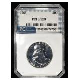 1963 FRANKLIN HALF PCI SUPERB GEM+ PROOF
