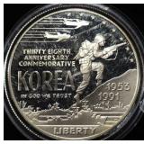 1991 $1 COMMEM KOREAN WAR MEMORIAL PR DCAM