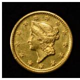 1849-O $1 GOLD TYPE 1 CH BU