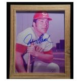 JOHNNY BENCH 8X10 SIGNED PHOTO FRAMED W/ COA