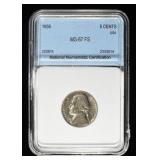 1956 JEFFERSON NICKEL NNC SUPERB GEM BU FS