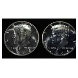(2) 90% SILVER 1964 KENNEDY HALF DOLLAR PROOF BU