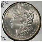 1878-CC MORGAN DOLLAR CH TO GEM BU