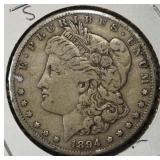1894-S MORGAN DOLLAR VF