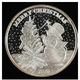 2020 MERRY CHRISTMAS 1 OZ 0.999 SILVER ROUND
