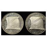 (2) 1987-S $1 CONSTITUTION BICENTENNIAL PR COMMEM